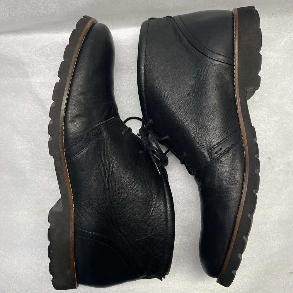 Rockport Chukka Boots Mens 11 Black Adiprene By Adidas Leather V74246